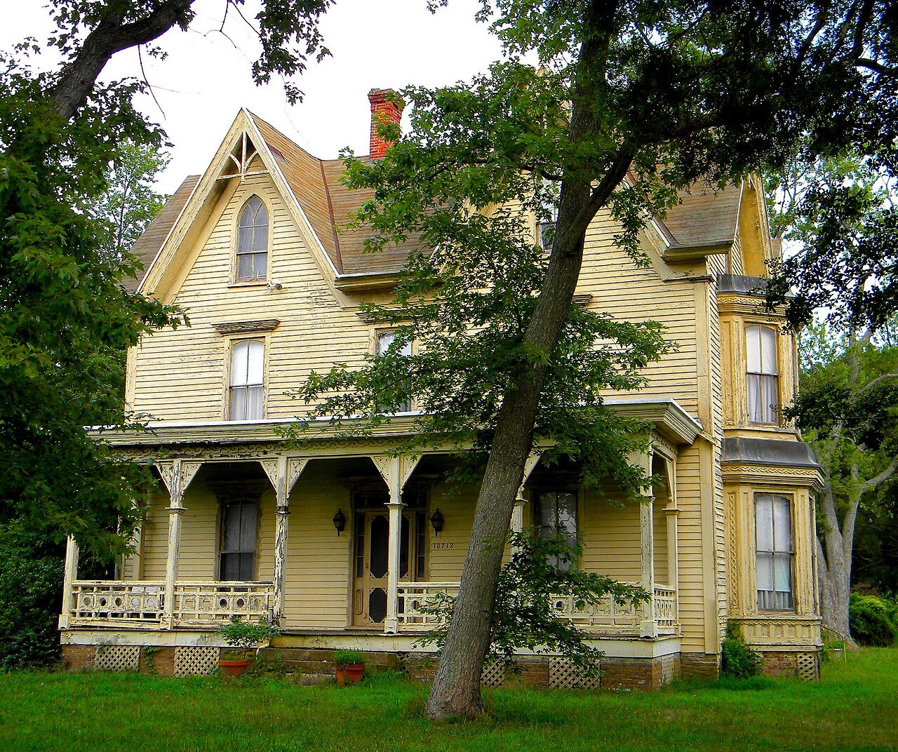 A Victorian Gothic house in Bishopville, Maryland