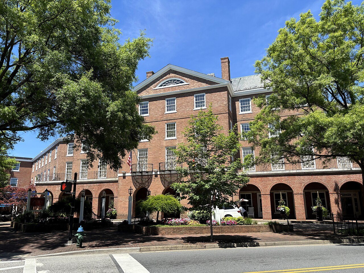 The historic Tidewater Inn in downtown Easton, Maryland