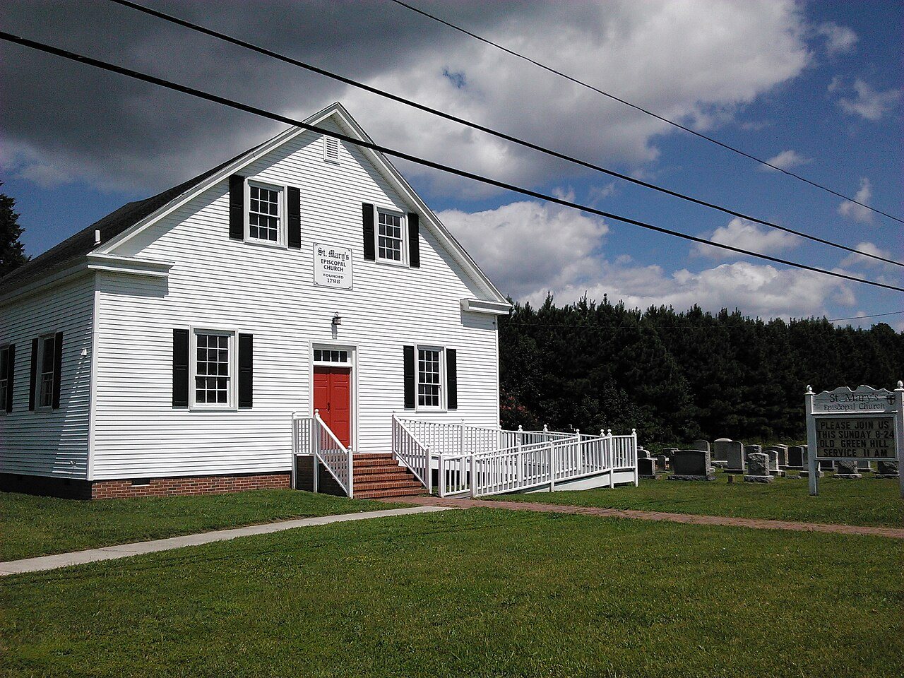 St. Mary's Church of Stepney Parish in Tyaskin, Maryland